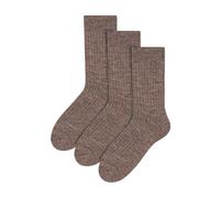 Steven 3 Pairs Mens Alpaca Wool Winter Thick Warm Boot Socks - 6-8 UK - Beige