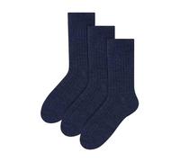 Steven 3 Pairs Mens Alpaca Wool Winter Thick Warm Boot Socks - 6-8 UK - Navy