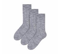 Steven 3 Pairs Mens Alpaca Wool Winter Thick Warm Boot Socks - 9-11 UK - Light Grey