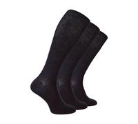Steven 3 Pairs Mens Knee High Soft Breathable Merino Wool Socks - 9-11 UK - Charcoal