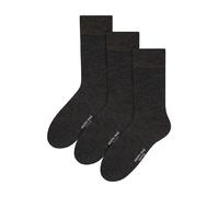 Steven 3 Pairs Mens Warm Merino Wool Socks - 9-11 UK - Charcoal