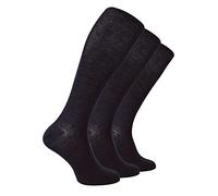 STEVEN 3 Pairs Multipack Mens Knee High Merino Wool Socks Breathable Knit Cushioned Over The Knee Socks (9-11, Charcoal)