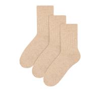 Steven 3 Pack Ladies Original Wool Dress Socks (2 Sizes) - 3-5 UK - Beige
