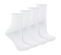 Steven 4 Pairs Ladies Bamboo Sensory Socks - Soft Seamless All Day Comfort Socks - 5-7 UK - White