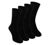 Steven 4 Pairs Mens Bamboo Sensory Socks - Soft Seamless All Day Comfort Socks - 9-11 UK - Black