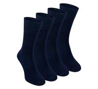 Steven 4 Pairs Mens Bamboo Sensory Socks - Soft Seamless All Day Comfort Socks - 9-11 UK - Navy