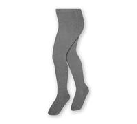STEVEN Baby Girl's Cotton Rich Plain Knit Tights, 240 DEN, Warm and Cozy Unisex Pantyhose for Toddler, Infant, Newborn, 6-12 months (Light grey mottled)
