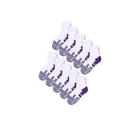 Steven Boy's 10 Pairs Cushioned Low Cut White Sport PE Socks in Grape | Size: 5-6 Years Steven Grape 5-6 Years