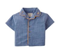 Steven Embroidered Banana Chambray Shirt Blue 12 months