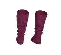 STEVEN Girl Cotton Calf Leg Warmers, Rollable Warm and Comfortable Calves Undersuits for Kids, Ribbed Fancy Stylish, Perfect for Young Dancers, Claret