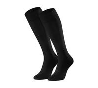 STEVEN Girls & Women's Knee Socks I Extra Fine Combed Cotton Knee High Socks I Casual or Official Long Universal Socks I Wide Size Range EU26 - EU40, black, 41-44