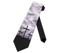 Steven Harris Cross Tie Mens Biblical Necktie Religious Ties for Men Christian Neckties