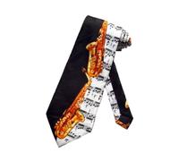 Steven Harris Mens Alto Saxophone Necktie - Black - One Size Neck Tie