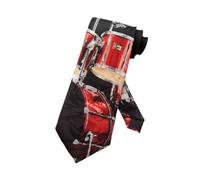 Steven Harris Mens Drum Set Drummer Band Necktie - Black - One Size Neck Tie