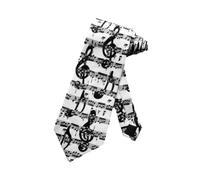 Steven Harris Men's Musical Score Symbols Necktie One One Size White
