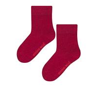 STEVEN Kids Warm Merino Wool Socks Breathable Thermal Knitted Ribbed Wool Socks for Winter (3-4 Years, Dark Red)