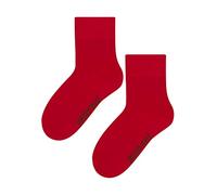 STEVEN Kids Warm Merino Wool Socks Breathable Thermal Knitted Ribbed Wool Socks for Winter (5-6 Years, Red)