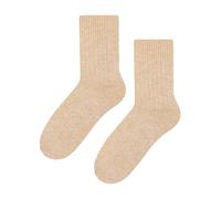 Steven Knitted Design Ladies Wool Dress Socks for Winter - 6-8 UK - Beige