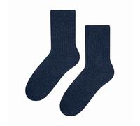 Steven Knitted Design Ladies Wool Dress Socks for Winter - 6-8 UK - Navy Blue
