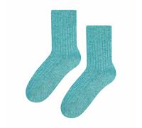 Steven Knitted Design Ladies Wool Dress Socks for Winter - 6-8 UK - Turquoise