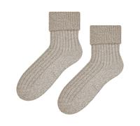 Steven Ladies Wool Bed Socks Luxurious Super Soft Cosy Lounge Sleep Socks - 3-5 UK - Beige