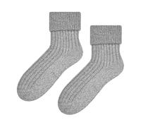Steven Ladies Wool Bed Socks Luxurious Super Soft Cosy Lounge Sleep Socks - 3-5 UK - Light Grey