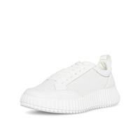 Steven Madden Women's Shock Sneaker, White Leather, 8 UK