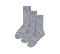 Steven 3 Pairs Mens Alpaca Wool Winter Thick Warm Boot Socks - 6-8 UK - Light Grey
