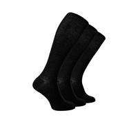 Steven - 3 Pairs Multipack Mens Knee High Merino Wool Socks - Black - Size UK 9-11