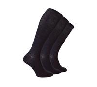 Steven - 3 Pairs Multipack Mens Knee High Merino Wool Socks - Charcoal - Grey - Size UK 9-11