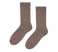 STEVEN Mens Alpaca Wool Socks for Winter Knitted Crew Boot Socks (9-11, Beige)