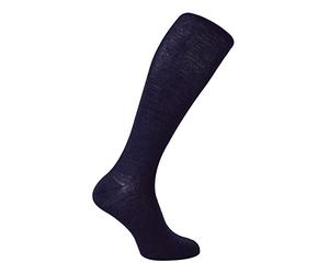 STEVEN Mens Knee High Merino Wool Socks Winter Long Length Boot Socks (9-11, Navy)