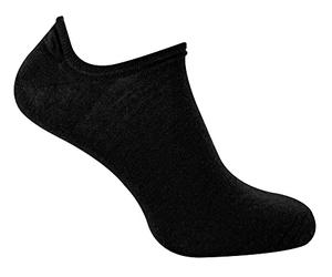 STEVEN Mens Merino Wool Low Cut No Show Socks Invisible Low Cut Warm Footsies Socks (6-8, Black)
