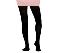 STEVEN Merino Wool Tights for Women Fleece Lined Thermal Tights for Winter (S-M, Black)