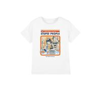Steven Rhodes A Cure For Stupid People Kids T-Shirt, White | Size: 9-11 Years Steven Rhodes White 9-11 Years