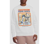 Steven Rhodes A Cure For Stupid People Sweatshirt, White | Size: Medium Steven Rhodes White M