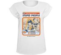 Steven Rhodes A Cure for Stupid People T-Shirt white M