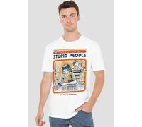 Steven Rhodes A Cure For Stupid People T-Shirt, White | Size: XL Steven Rhodes White XL