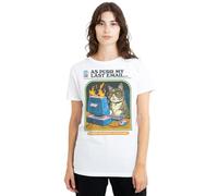 Steven Rhodes As Purr My Last Email Ladies T Shirt, White, Medium