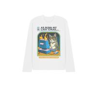 Steven Rhodes As Purr My Last Email Long Sleeve T-Shirt, White | Size: XL Steven Rhodes White XL