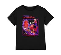 Steven Rhodes Cat Dimension Kids T Shirt, Black, 9-11