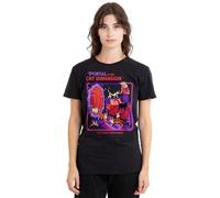 Steven Rhodes Cat Dimension Ladies T Shirt, Black, Medium