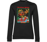 Steven Rhodes Christmas Safety Girly Damen Sweatshirt Black