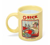 Steven Rhodes Cream Mug Candle with Blue Lavender Scent | Size: Medium Steven Rhodes Cream Medium