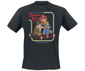 Steven Rhodes Demon cat T-shirt black 3XL