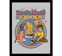 Steven Rhodes Devil´s Music Sing Along Framed Poster Steven Rhodes Multicolor