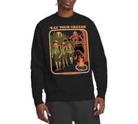 Steven Rhodes Eat Your Greens Unisex Sweatshirt, Black, Large