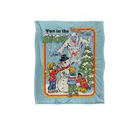 Steven Rhodes Fun In The Snow Silky Touch Super Soft Throw Blanket 152 X 127 Cm