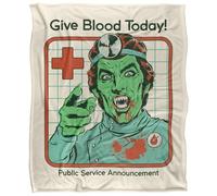 Steven Rhodes Give Blood Today Silky Touch Super Soft Throw Blanket 152 X 127 Cm