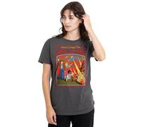 Steven Rhodes Here Comes The Apocalypse Ladies T Shirt, Charcoal, Large